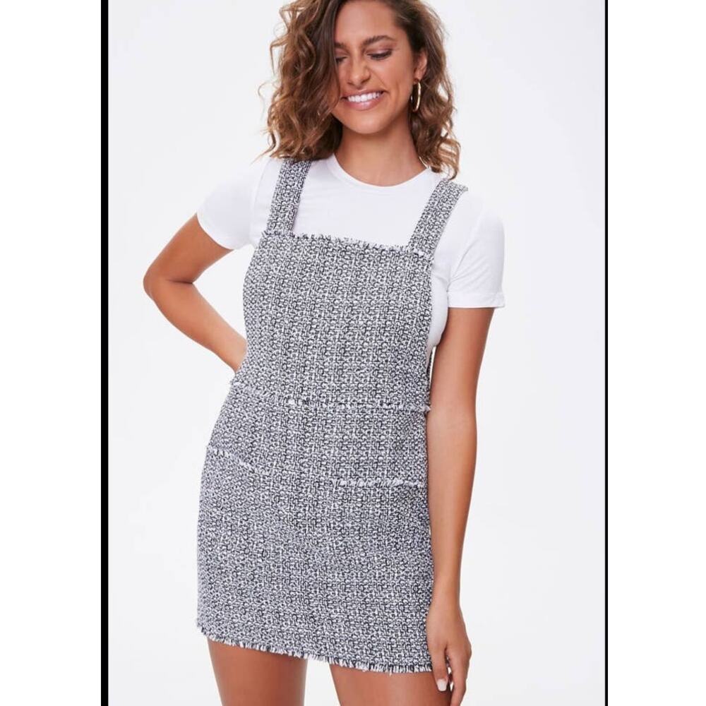 Forever 21 A tweed pinafore dress Size S